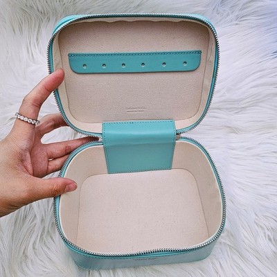 Tiffany & Co. Italian Leather Tiffany Blue SMALL Travel Jewelry