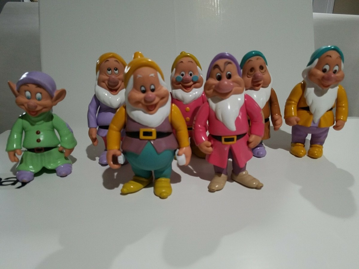 Vintage Disney Snow White's Seven Dwarfs 5-6” Vinyl Plastic