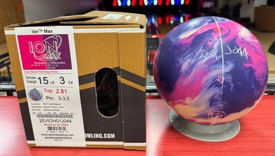 15 lb STORM ION MAX BOWLING BALL - NEW IN BOX - 3 1/4