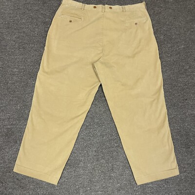 Vintage 80s Polo Ralph Lauren Pants Canvas Hunting Size 40 Leather