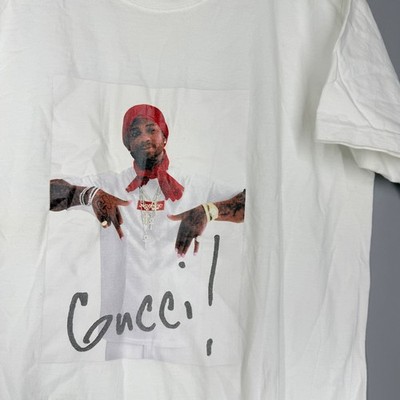 SUPREME X GUCCI MANE PHOTO TEE ADULT XL TSHIRT RARE GRAPHIC WHITE