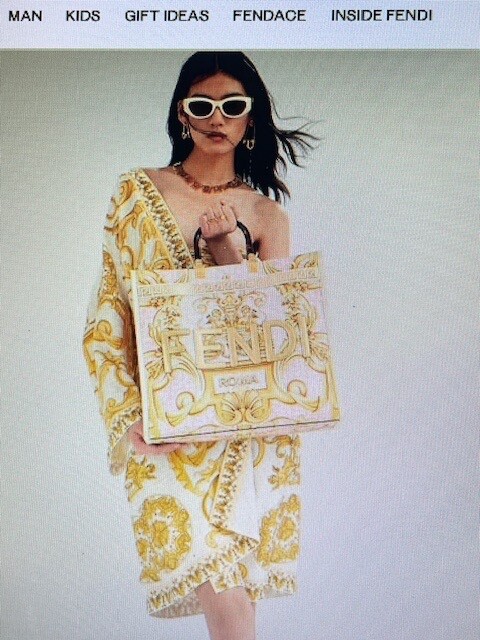 Fendi X Versace Fendace Baroque Sunshine Tote Bag | eBay