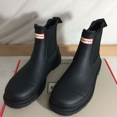Hunter Commando Chelsea Boot Women's Casual Boots, Black, W8 | eBay