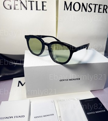 GentleMonster Lang 01(K) Unisex Sunglasses Black Frame Green