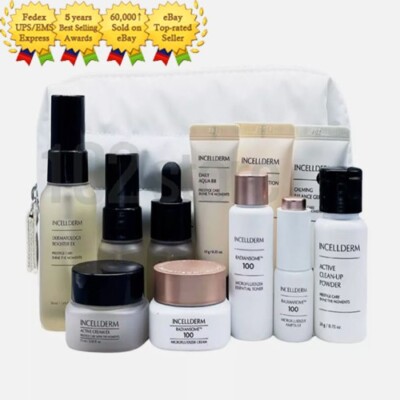 INCELLDERM Travel kit 11pcs Full Set Mini size kit+Pouch NEW K
