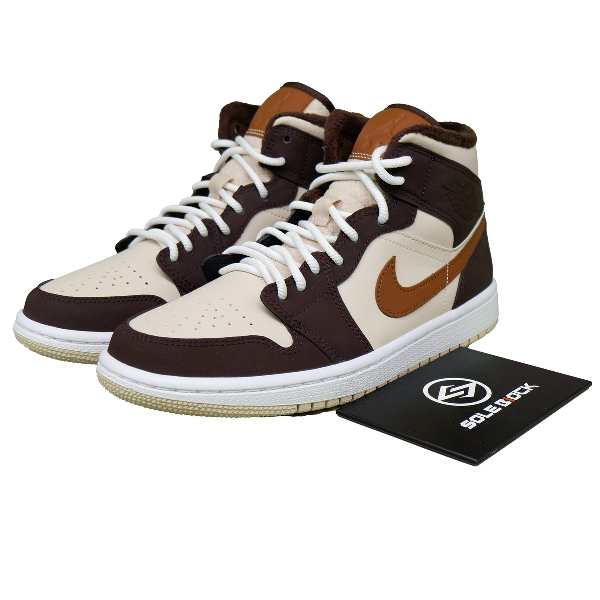Nike Air Jordan Wmns Air Jordan 1 Mid SE Cream Dark Chocolate
