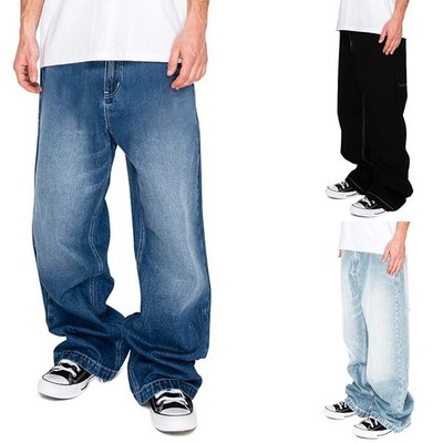 Victorious Men's Ultra Baggy Y2K Wide-Leg Denim Jeans DL981 | eBay