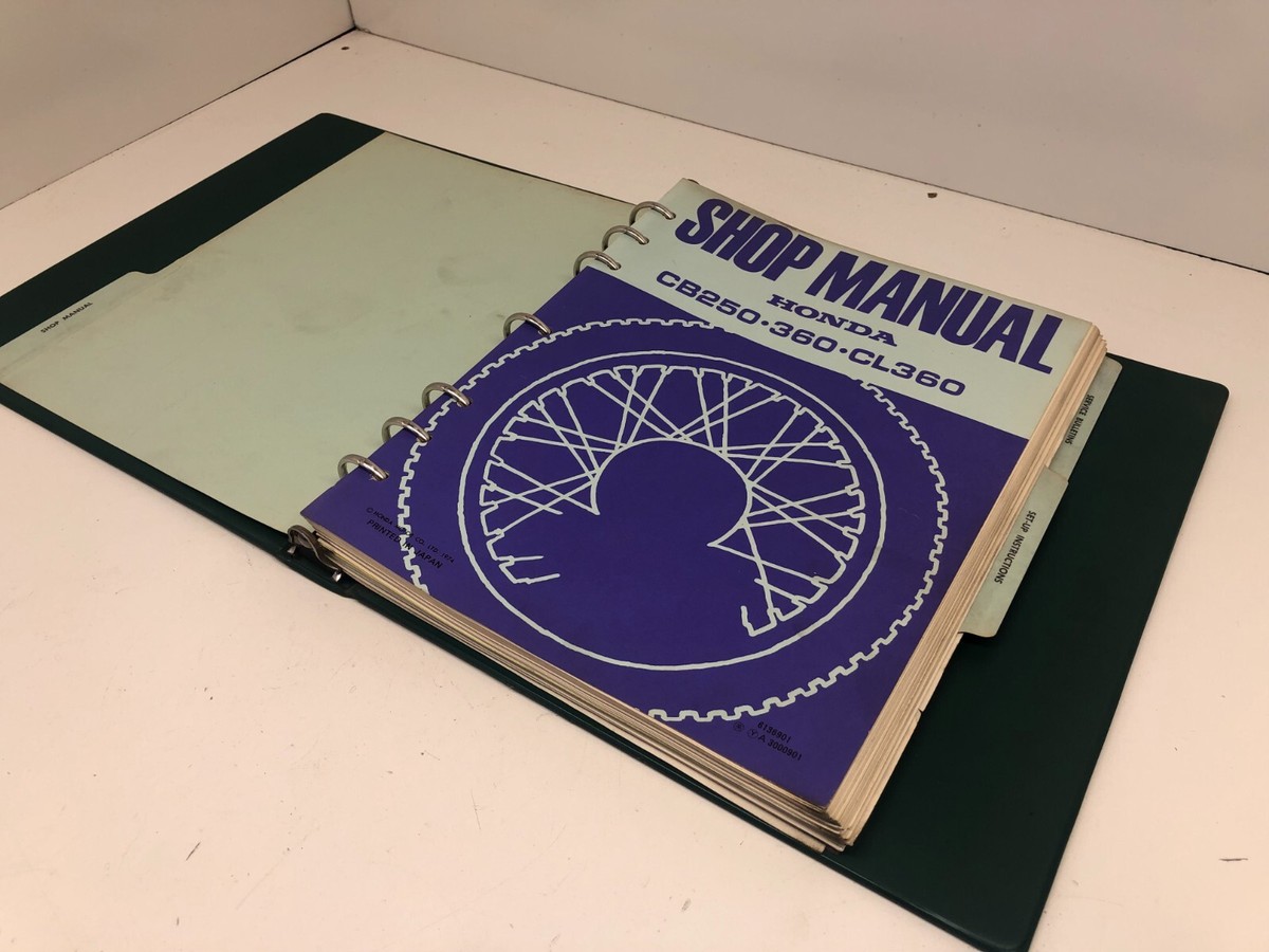 CB250 CB360 CL360 CJ360 Honda OEM Service Manual Repair Shop Book
