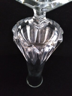 Marked Cristal De Sevres Crystal France Footed Vase 9-1/4
