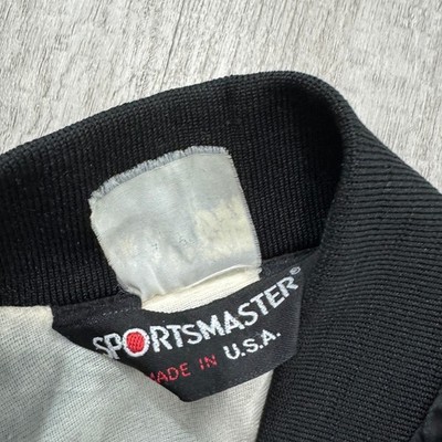 Vintage Sportsmaster Deer Satin Bomber Jacket Men's Large Black