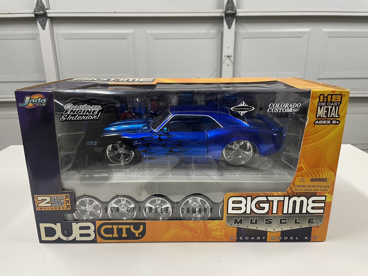 Jada Toys Dub City Big Time Muscle 1/18 1968 Chevrolet Camaro Blue