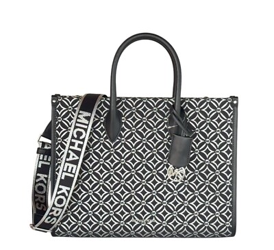 MICHAEL KORS MIRELLA MD TOTE SATCHEL SHOULDER BAG GRAPHIC LOGO MK