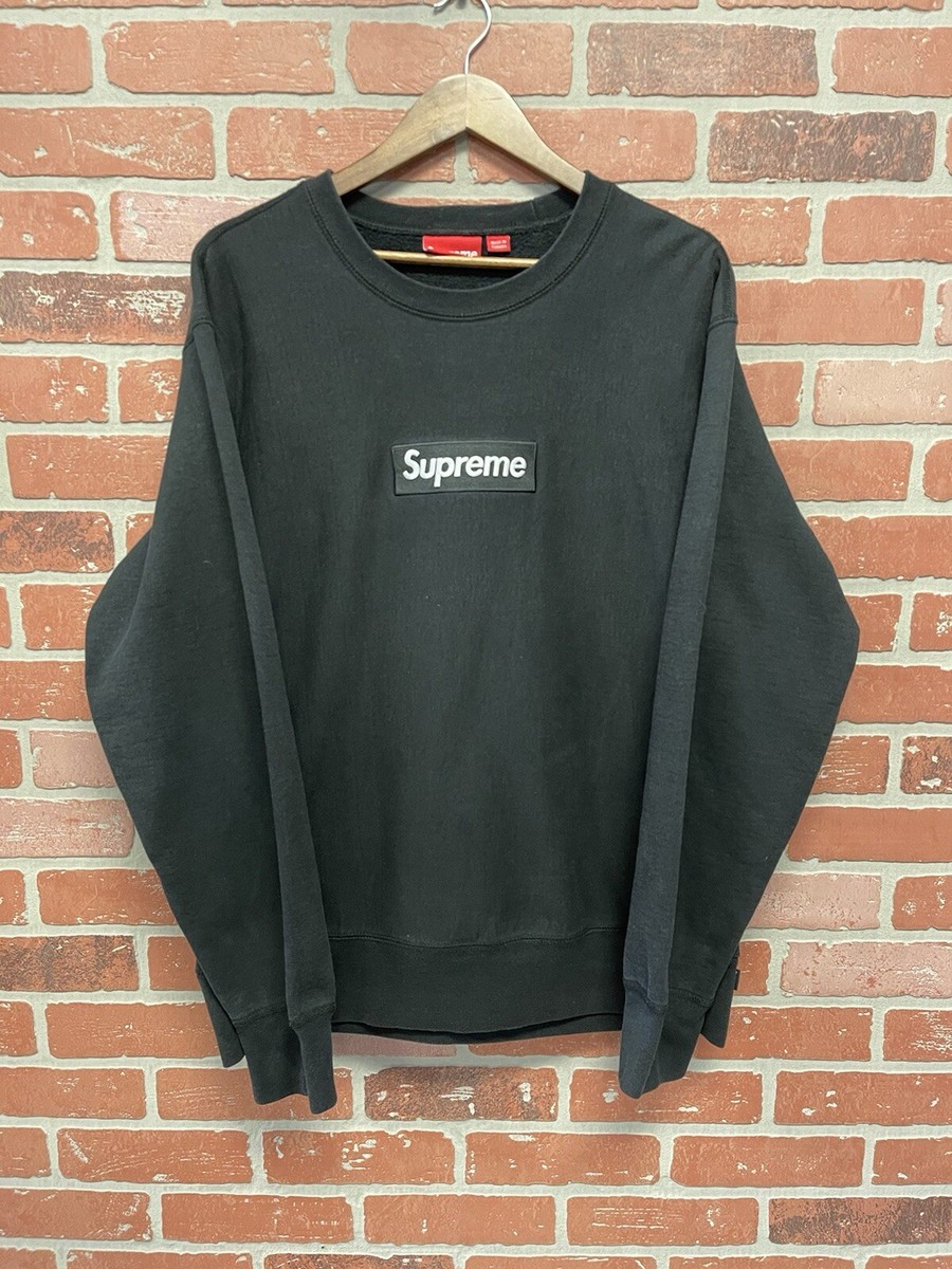 Size L - Supreme Box Logo Crewneck FW18 Sweatshirt StockX Black