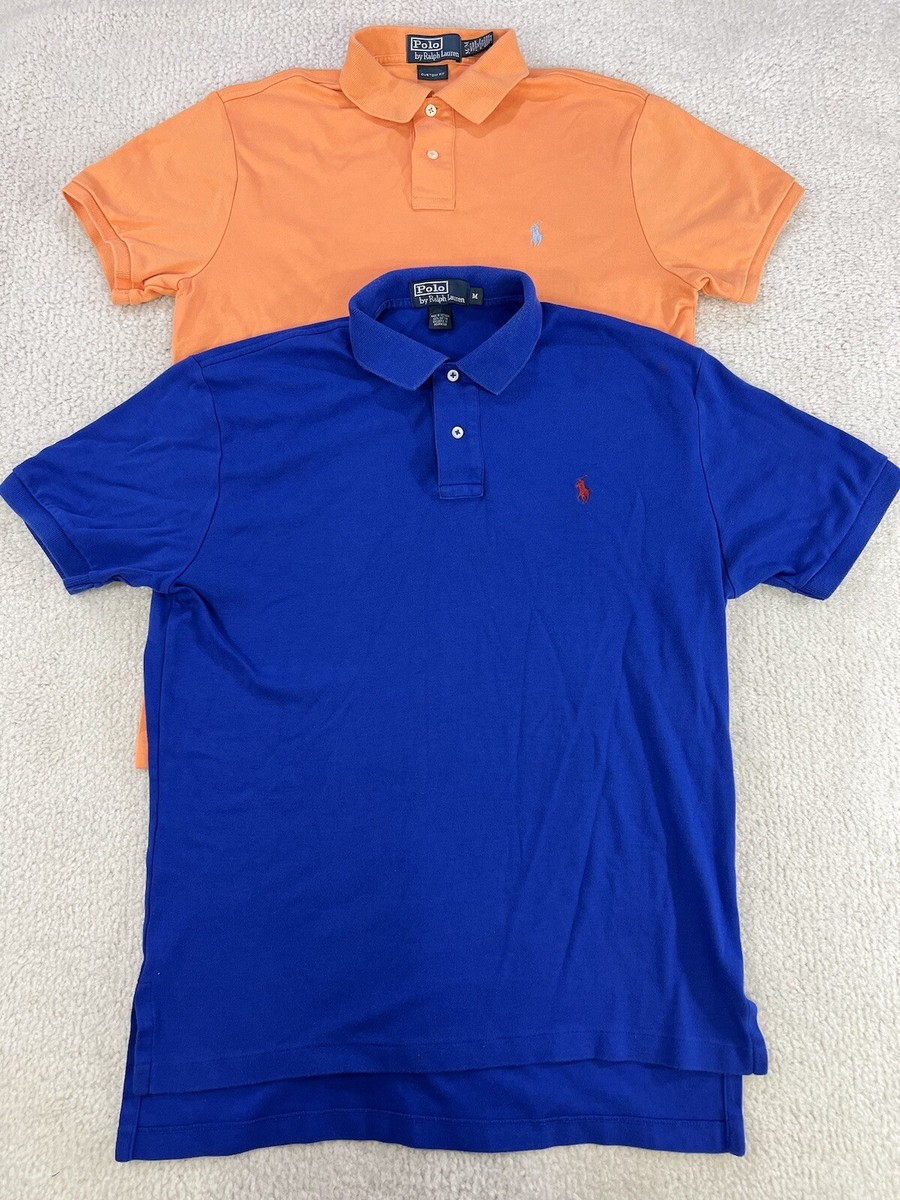 Lot of 2 Vintage Polo Ralph Lauren Polo Shirts Mens Medium 90s