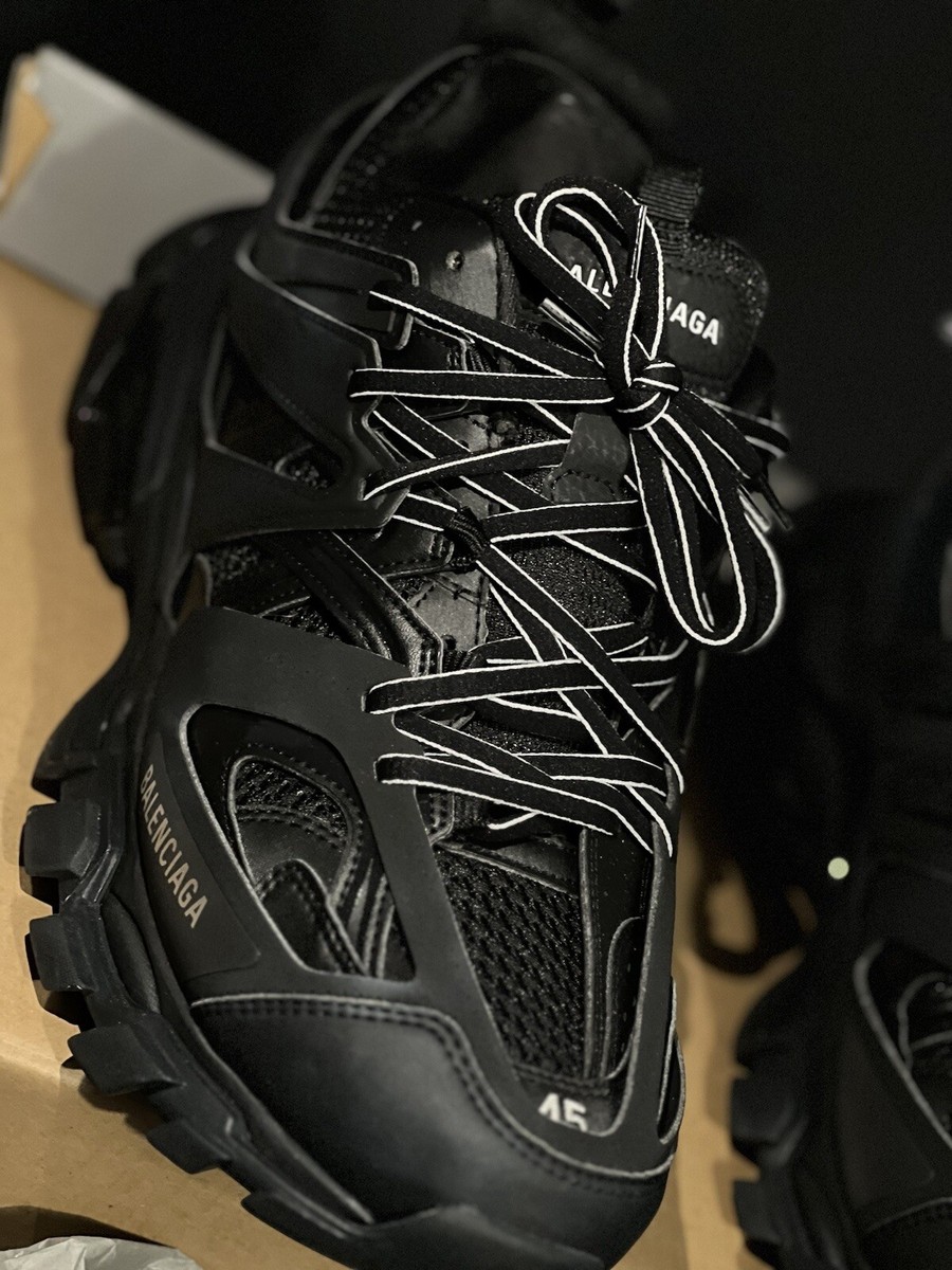 Balenciaga Mens Triple Black Track Sneakers | eBay