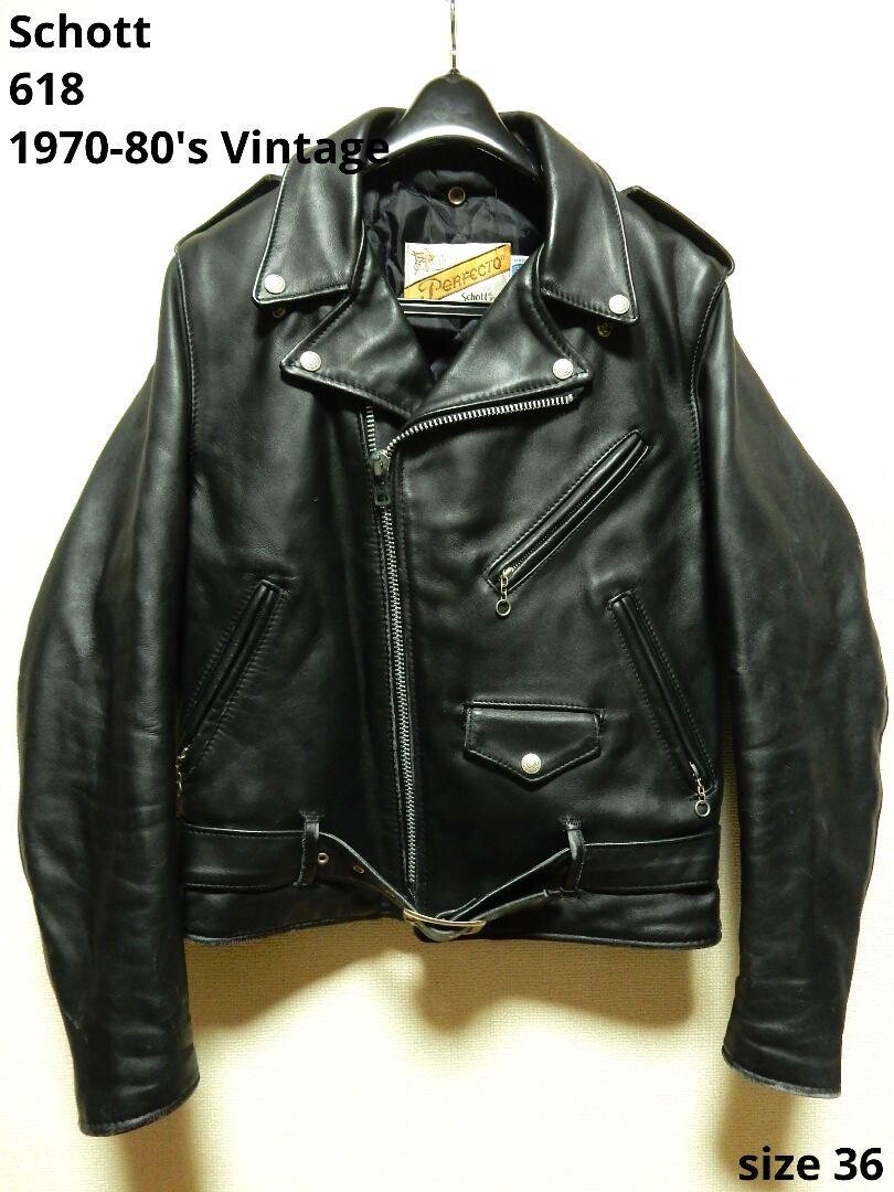Schott Perfecto Double Leather Riders Jacket Size 36 Made in USA
