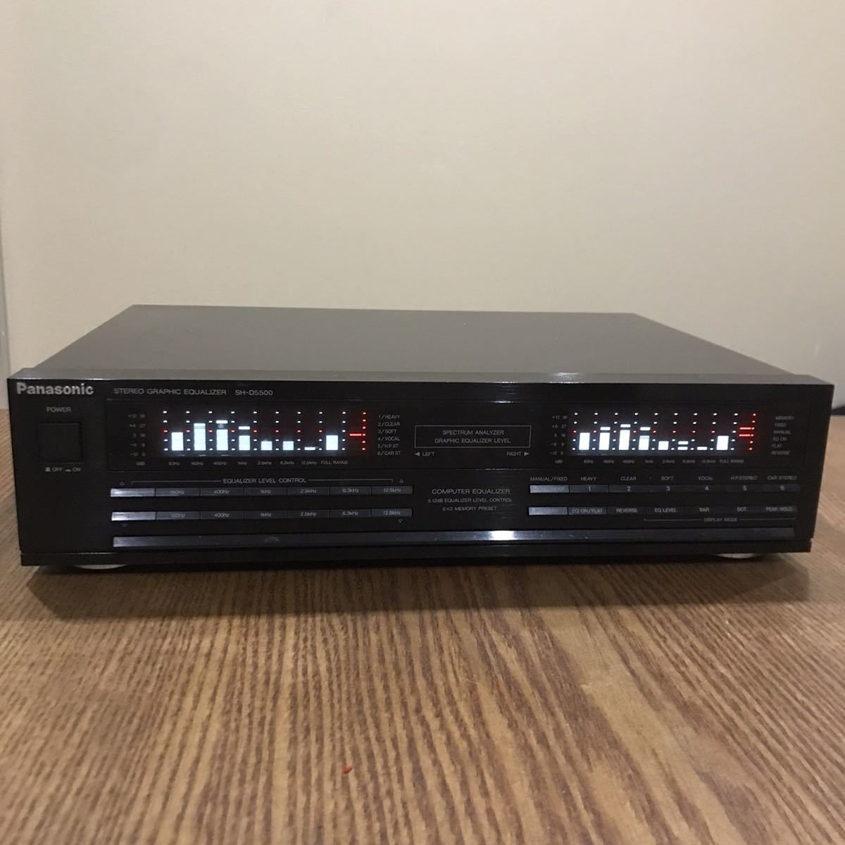 Panasonic SH-D5500 Graphic Equalizer Stereo Audio Tested Spectrum