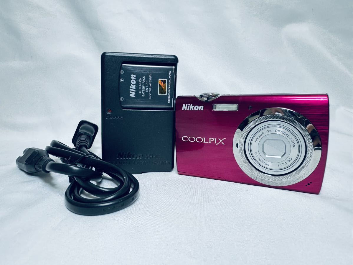 Nikon COOLPIX S230 Rose Red 10.0MP Digital Camera English Language
