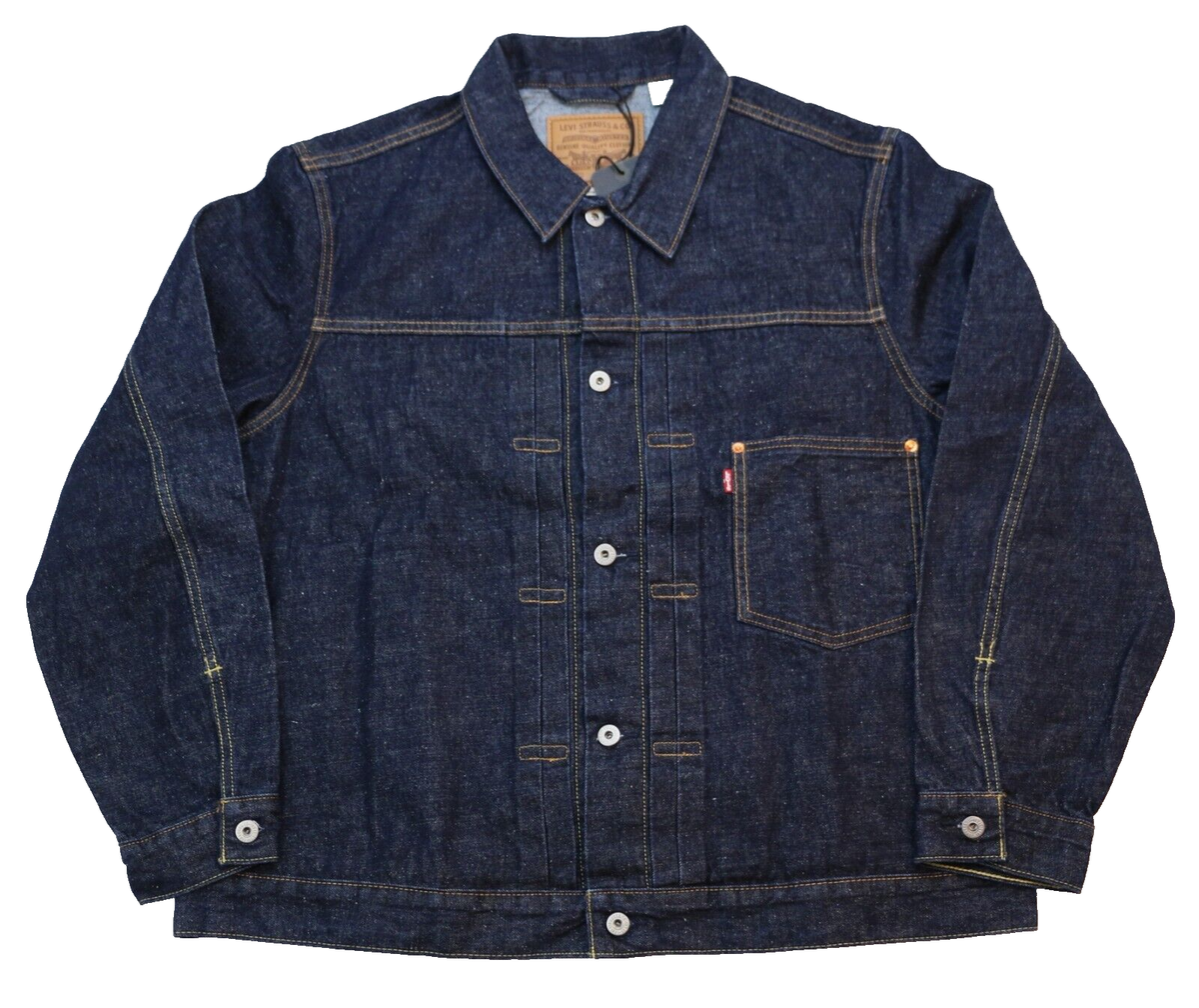 Levi's Premium Type 1 Denim Jacket Selvedge Trucker Men's Size XL
