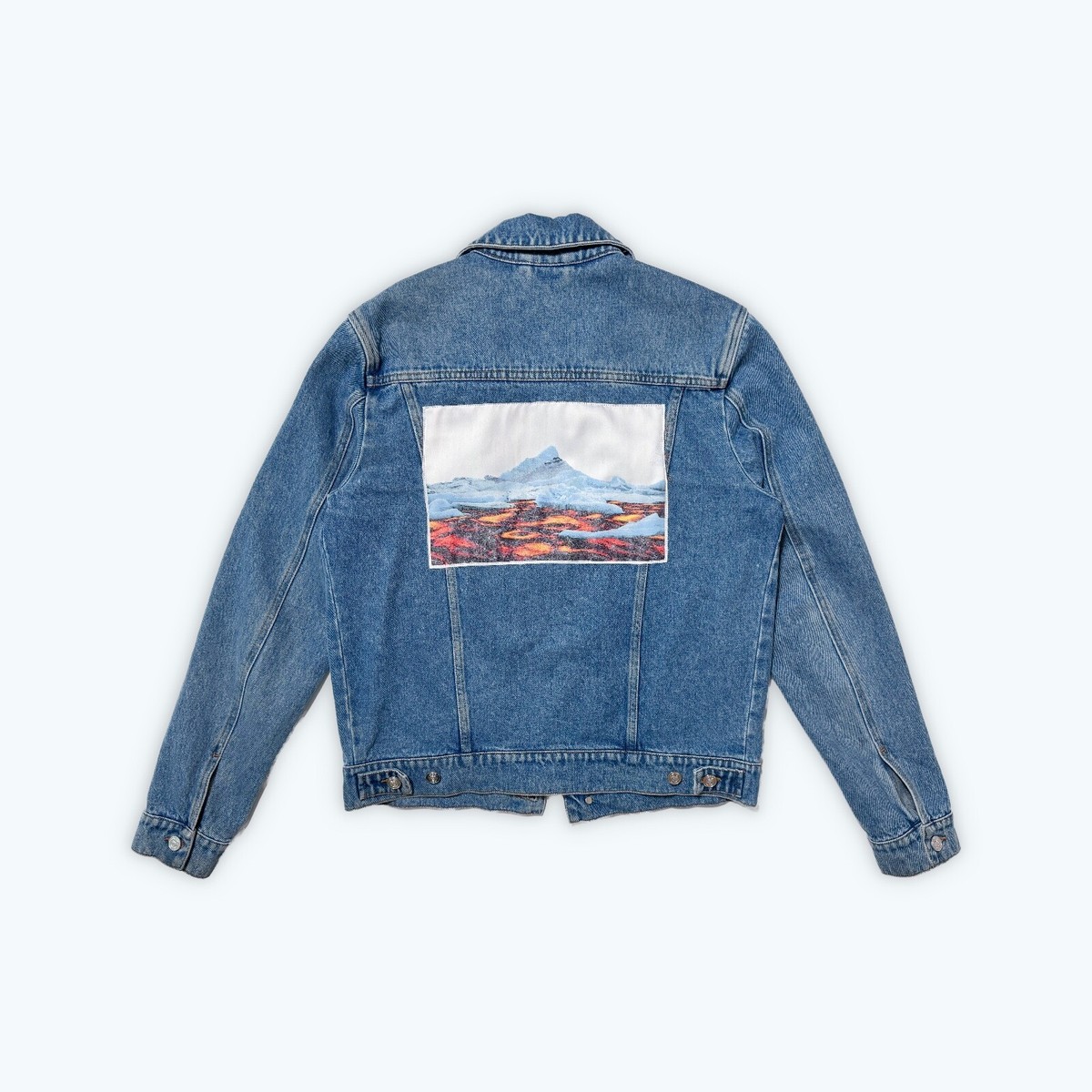 Kenzo Men's Medium Wash Denim Jacket with Patches Size M | eBay