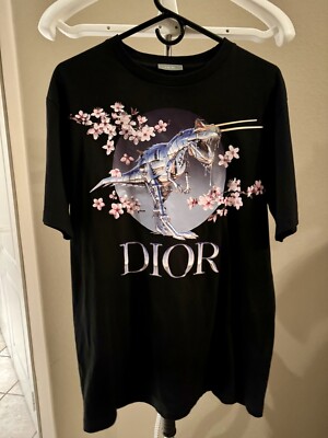 DIOR x SORAYAMA LIMITED Robot T-Rex Dinosaur Sakura Flower Tee T