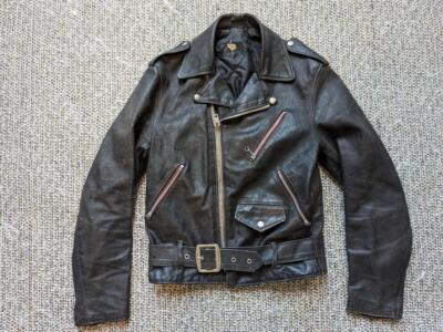 vintage SCHOTT leather PERFECTO leather jacket 36 black motorcycle