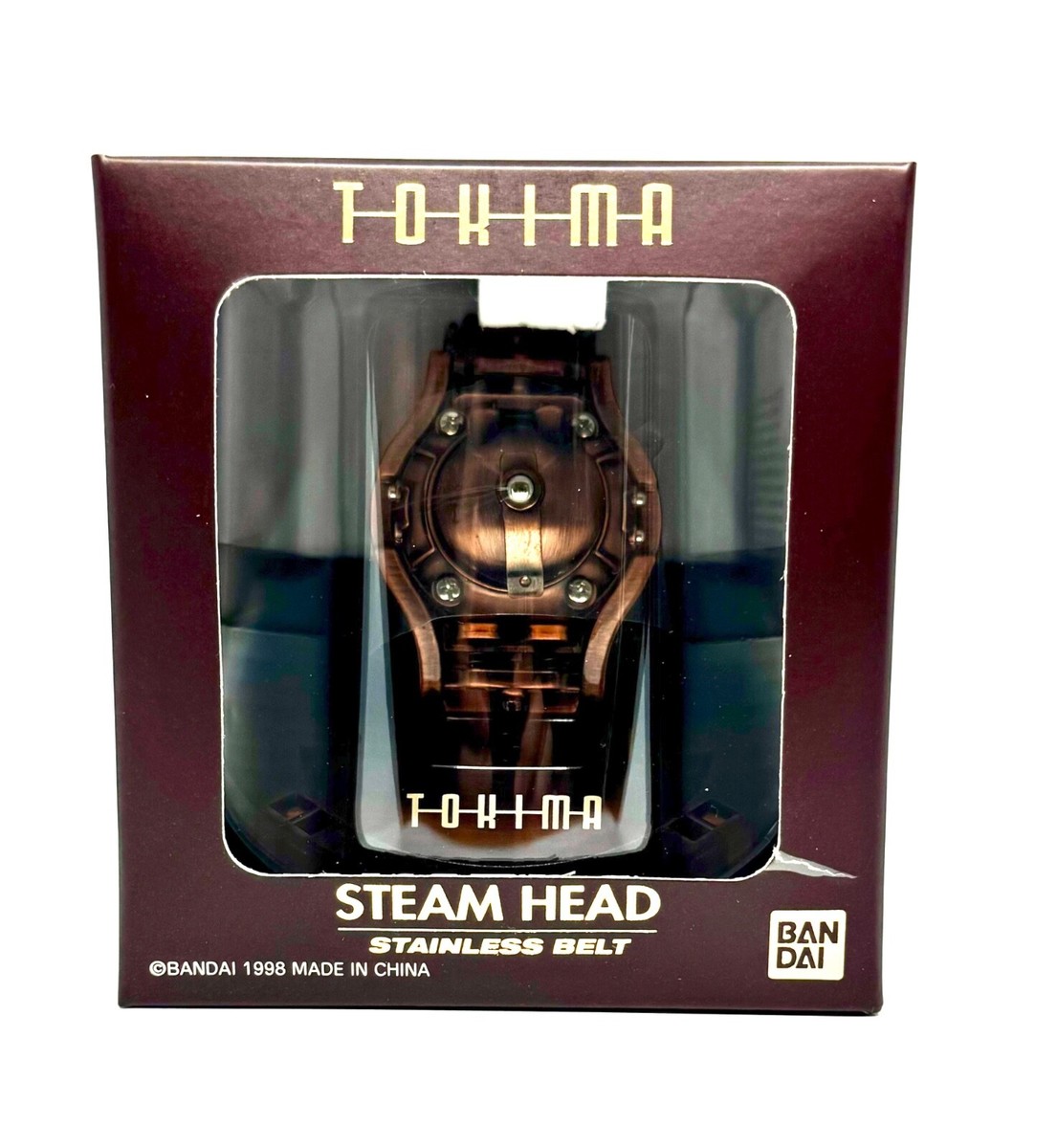 Bandai Tokima Steam Head Watch 1998 Bronze Retro DigiRobo