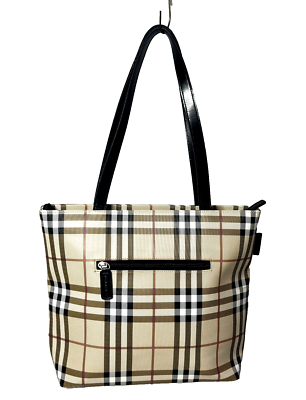 Burberry London Nova Check Coated Canvas Shoulder Tote Bag | eBay