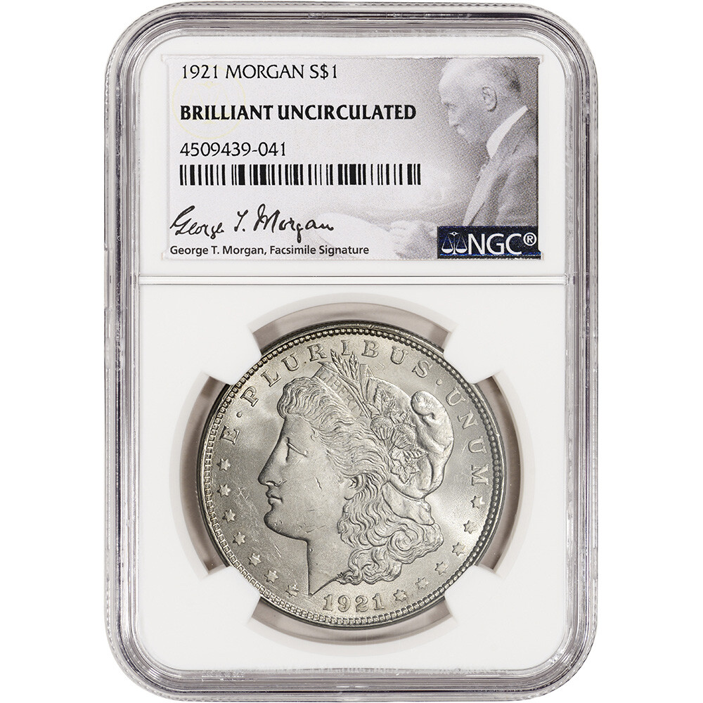 1921 US Morgan Silver Dollar $1 - NGC Brilliant Uncirculated | eBay