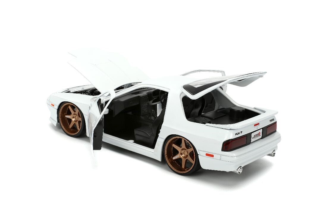 Jada 1:24 JDM Tuners 1985 Mazda RX-7 White Diecast Model Car 35955