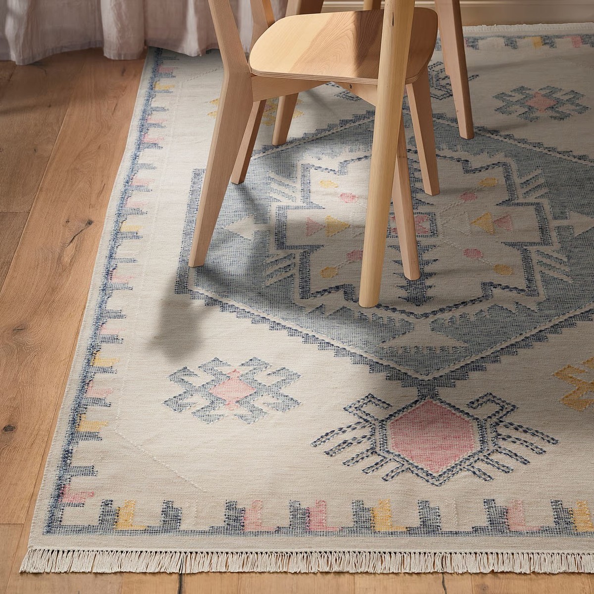 IKEA KNYLHAVRE Rug, Flatwoven, Wool Multicolor/Handmade, 5 ' 7 
