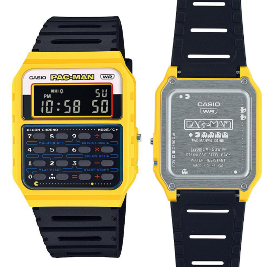 CASIO CLASSIC Series CA-53WPC-1BJR Pac-Man collabo Yellow/Black
