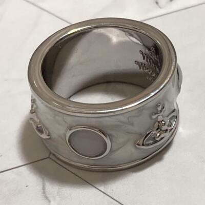 Vivienne Westwood Ring Size 6.5-7 King Silver and Ivory NO BOX