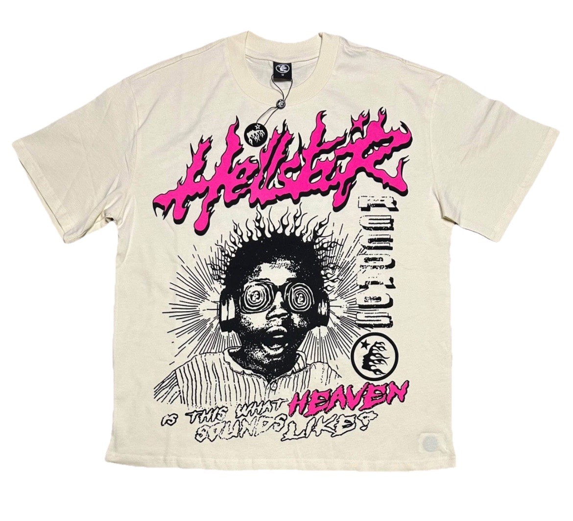 Size Medium- Hellstar Studios Sounds Like Heaven Tee Cream | eBay