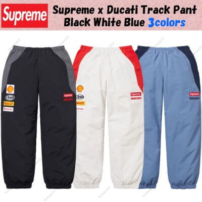 Supreme x Ducati Track Pant Black White Blue 3colors SS24 Size S