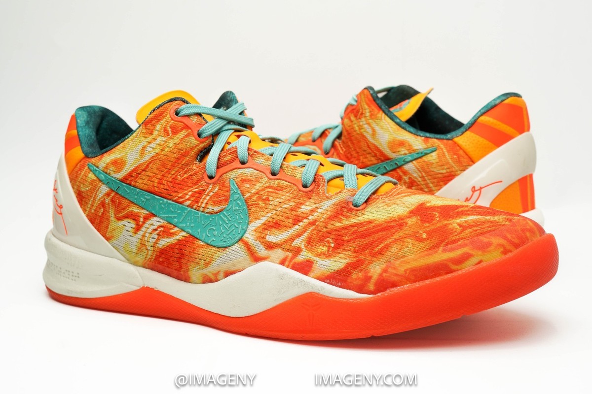 NIKE KOBE 8 USED SIZE 6.5Y ALL STAR BRIGHT CITRUS TURQUOISE