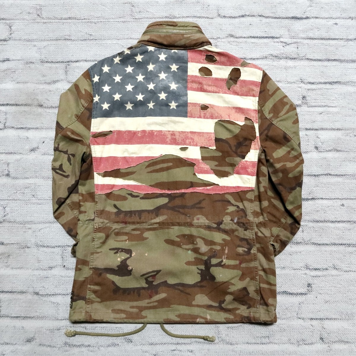 Denim & Supply Ralph Lauren Camo M-65 Jacket USA American Flag | eBay