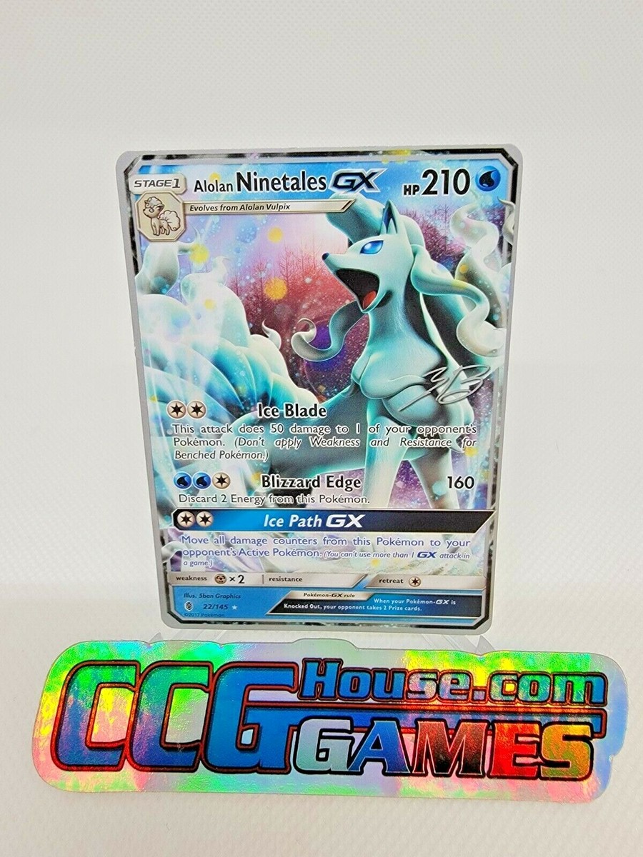 Pokemon TCG Alolan NINETALES GX 22/145 World Championship 2017