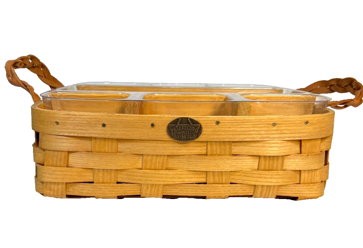 Vintage Peterboro Basket 7 sections includes Plastic Protectors