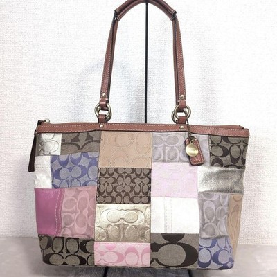 Coach Patchwork Signature Tote Bag Handbag Multicolor 11711 N2 | eBay