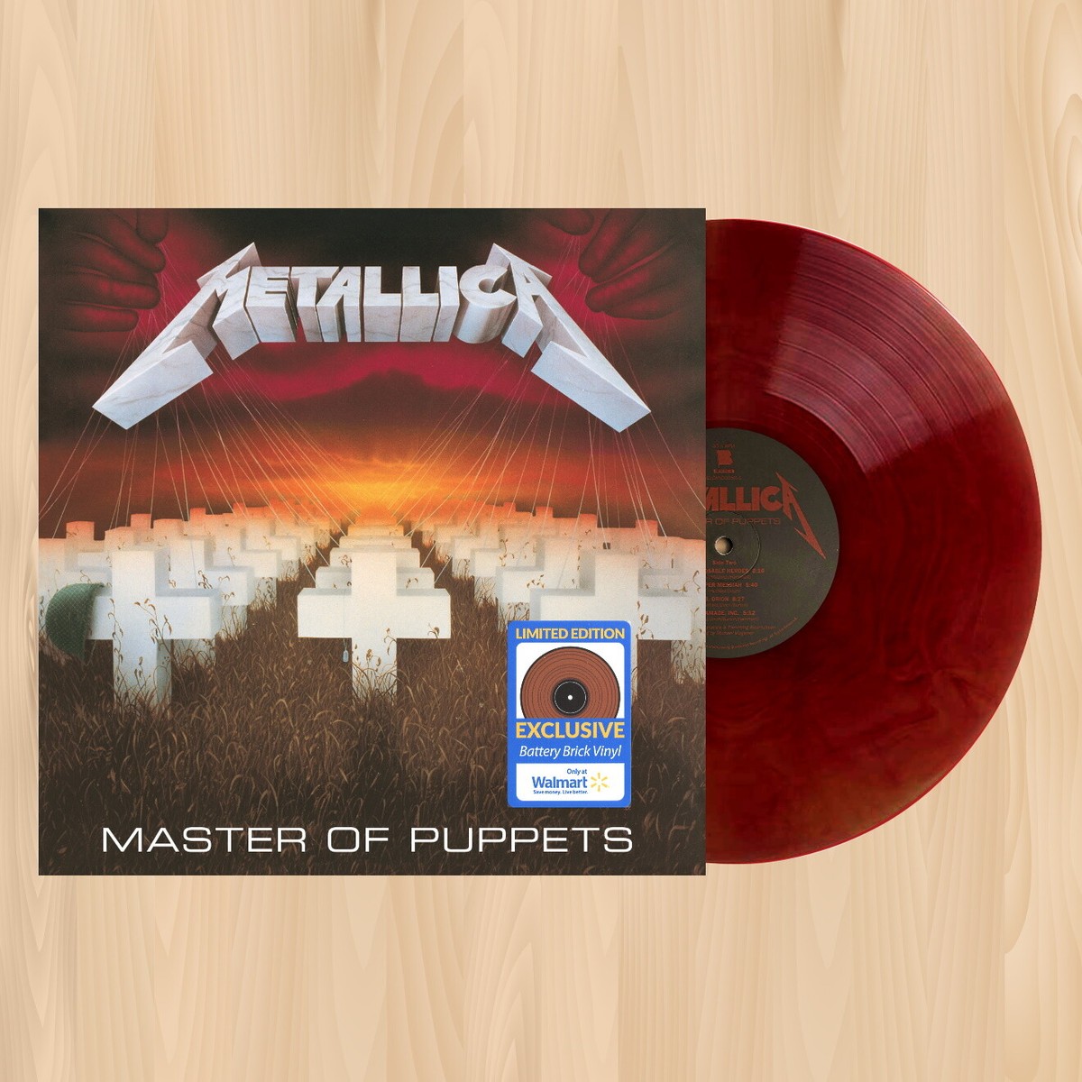 BATTERY BRICK VINYL---- METALLICA Master of Puppets WALMART LP