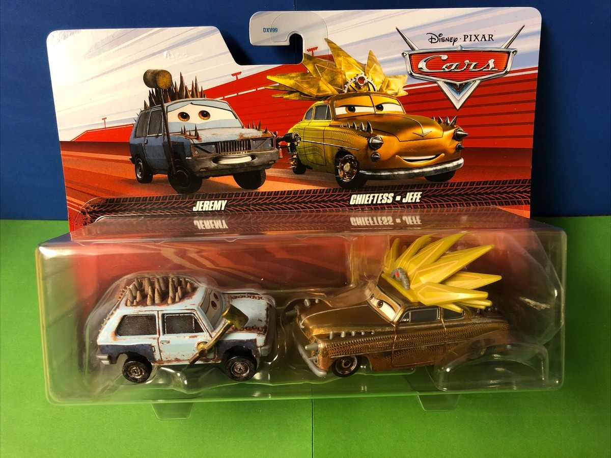 2024 DISNEY PIXAR CARS 2-CAR PACKAGE JEREMY & CHIEFTESS ON THE