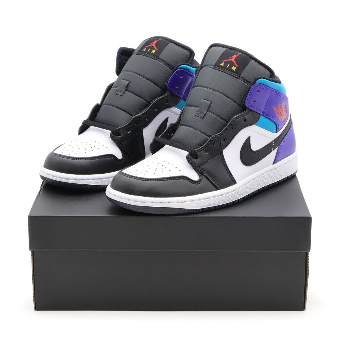 DQ8426-154 Nike Air Jordan 1 Mid Bright Concord Black Blue Purple