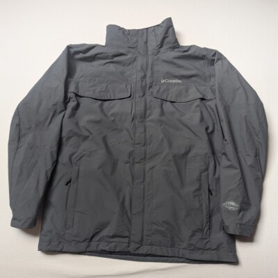 Columbia Interchange Jacket Mens Large Gray 3-in-1 Lined Omni Tech