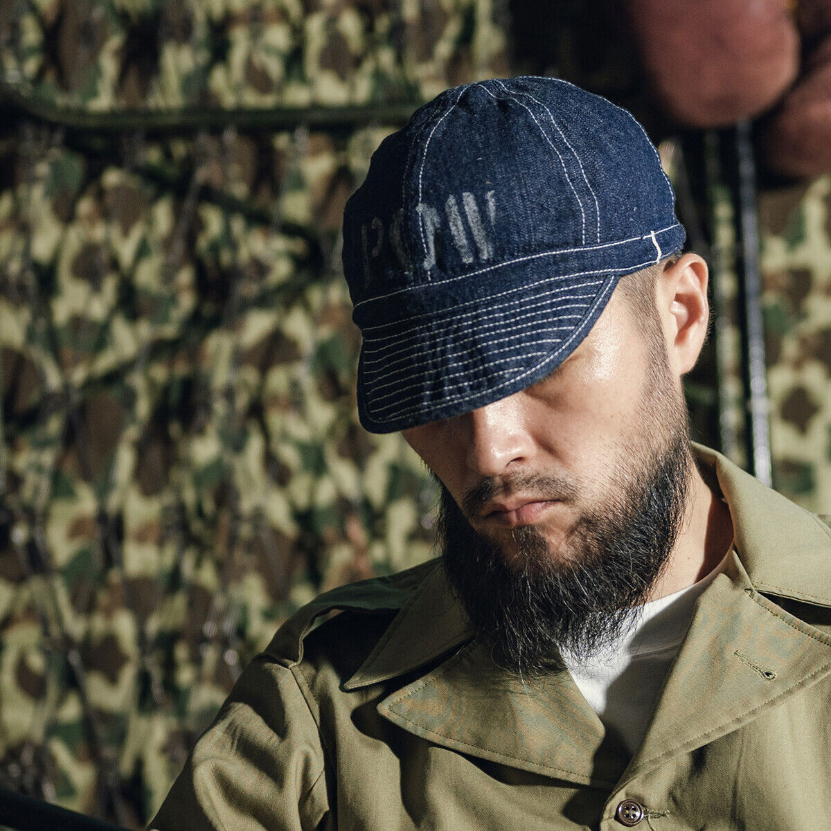 Bronson Prisoner Soft Men Raw Selvedge Denim Cap POW Vintage