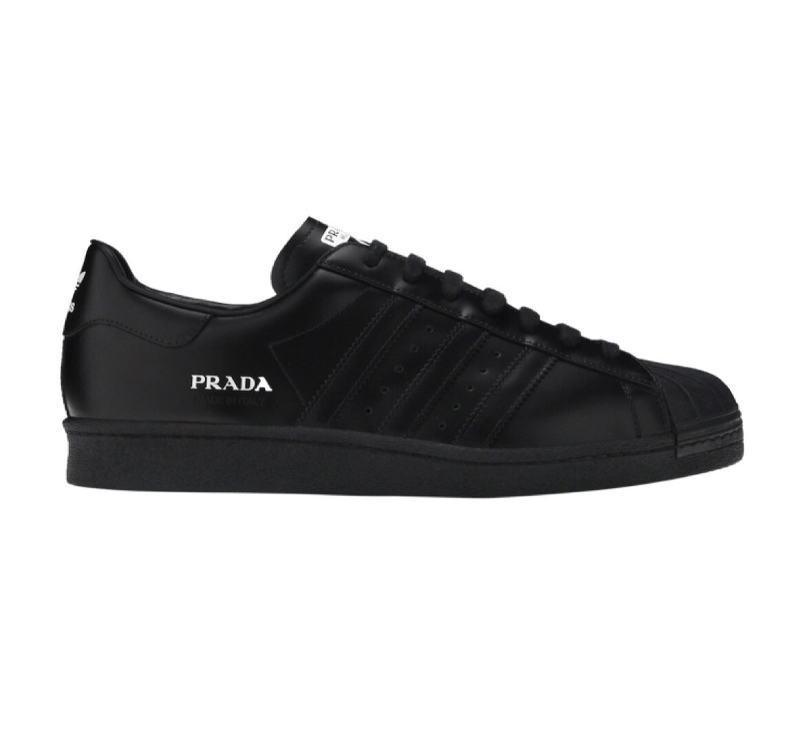 Prada x adidas Superstar Core Black Clack FW6679 Men's Size 9.5