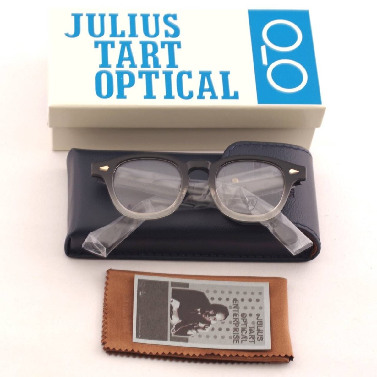 New Julius Tart Optical AR Black Clear Fade Arnel Style Eyeglasse