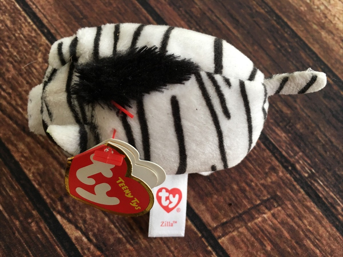 TY Beanie Boos - Teeny Tys Stackable Plush~ZILLA the Zebra (4 inch