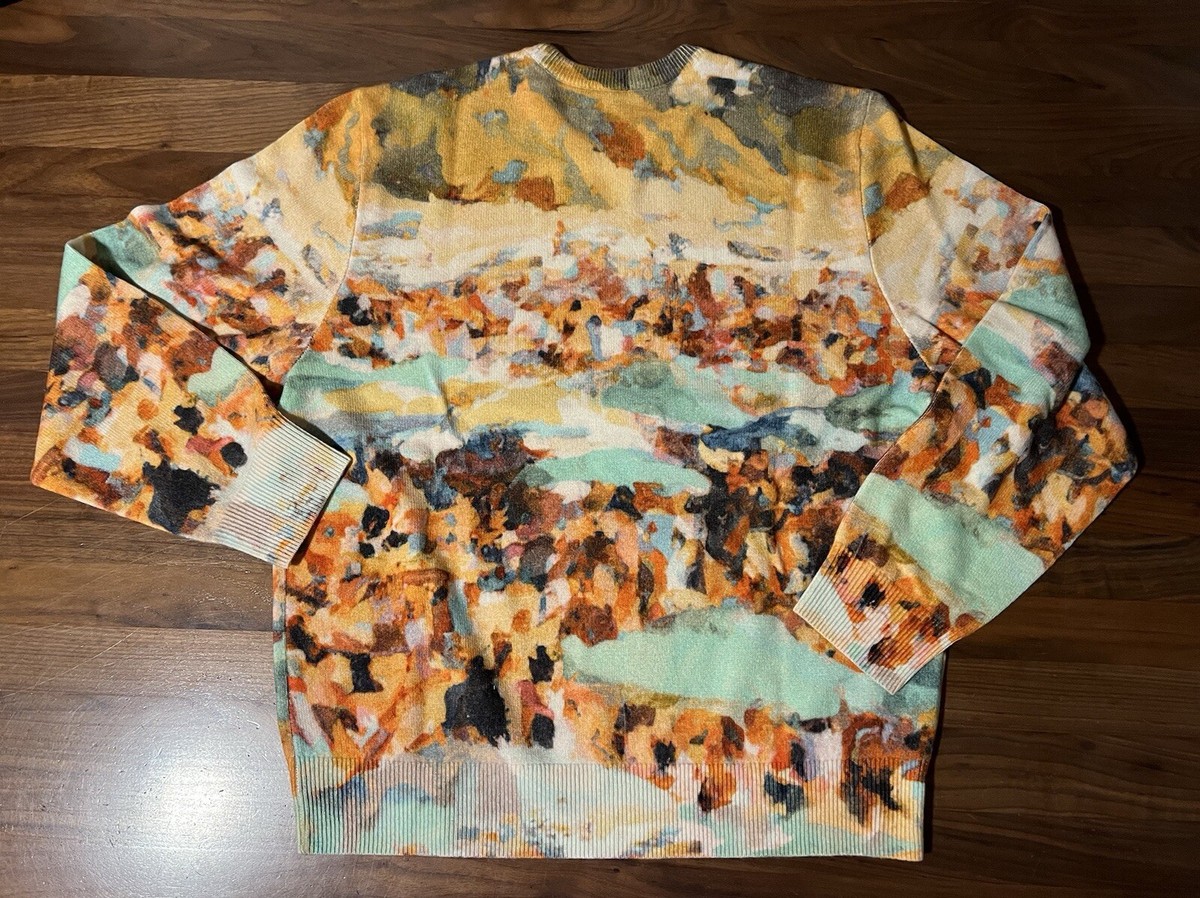 Aime Leon Dore ALD Printed Landscape Artwork Wool Sweater SS24