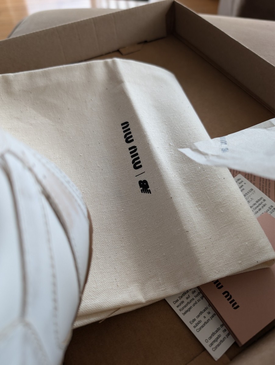 RARE Auth NWT Miu Miu x New Balance 530 - Size 43 White Distressed